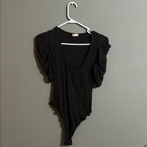Free People Black Bodysuit